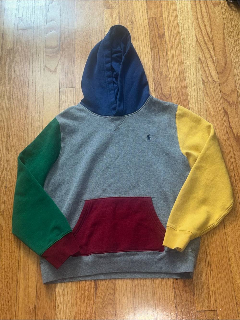 Polo by Ralph Lauren Multicolor Colorblock Boys’ Hooded Sweatshirt XL
